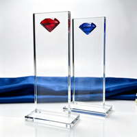 Trophée de verre K9 vierge en gros Prix et trophées de verre de cristal 3D personnalisés pour la reconnaissance et les célébrations des entreprises