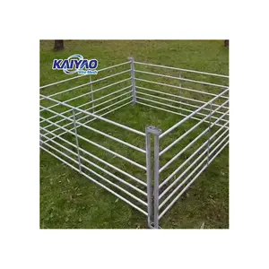 Panel stok galvanis 12 kaki tugas berat untuk kuda ternak domba kambing-pagar keamanan dilapisi PVC untuk hewan