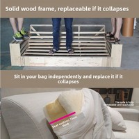2024 nouveau tissu moderne Simple Double trois places canapé sectionnel 1.8m 2m de Long pour petit appartement salon rempli d'éponge
