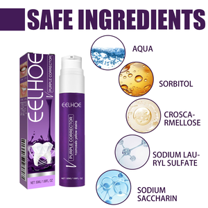 Pasta Dental <span class=keywords><strong>EELHOE</strong></span> <span class=keywords><strong>V34</strong></span> Morada para Eliminar Manchas Dentales, Elimina la Deposición de Manchas, Revitaliza los Dientes Amarillos, Cuidado Bucal - Product Image 6