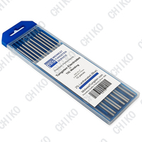 WL20 elektroda tungsten biru untuk las tig elektroda Tungsten barat tengah 2% Biru Tungsten Lanthanated