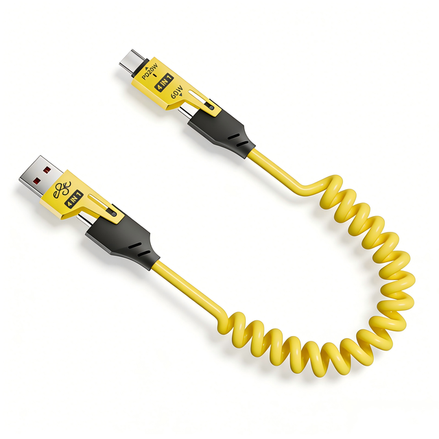 Hot Selling Factory USB-C Cable 1.5M PD 20W Type-C 8Pin Super Fast Charging Spring Data Cable for iPhone Samsung
