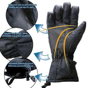 Ski Professionals Leather <b>Gloves</b> Touch Screen <b>Waterproof</b> Windproof Thermal Insulated Unisex All Seasons Snowboarding <b>Gloves</b> 2025 - Product Image 5