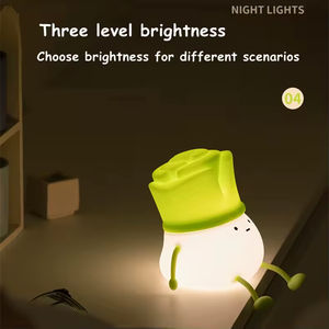 Veilleuse Mignonne en Forme d'Oignon pour Enfants, Lampe en Silicone Souple à Intensité Réglable avec Support Téléphone, Veilleuse Rechargeable pour Chambre d'Enfant - Product Image 3
