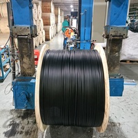 Câble de fibre optique aérien monomode G652D ADSS avec portée de 100, 300, 500, 800 mètres