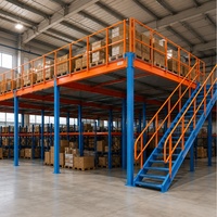 Mezzanine industrielle en acier pour optimiser l'espace de stockage, mezzanine à charpente pour centres logistiques, plateforme multi-niveaux