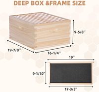Neues 10-Rahmen-Bienenstock-Set aus Tannenholz, komplettes Imker-Set im Langstroth-Design, 1 tiefe und 1 mittlere Box, umweltfreundliche Lebensmittelaufbewahrung