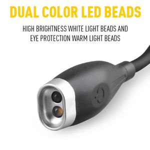 Lampe de lecture USB universelle, réglable, à suspendre au cou, source de lumière LED, tuyau flexible, pour intérieur/extérieur, course nocturne, protection des yeux - Product Image 6