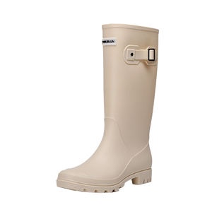 รองเท้าบู้ทกันฝนแฟชั่นครึ่งข้อสำหรับผู้หญิงพื้นรองเท้าพีวีซีขนาดใหญ่กันลื่นกันน้ำ - Product Image 3