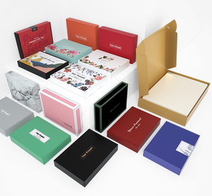 Custom Logo Paper Cardboard Luxury Packaging Jewelry Gift Box and Bag With Logo Printed