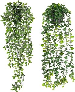 Plantas colgantes falsas <span class=keywords><strong>GM</strong></span>, vegetación artificial en maceta, vid de eucalipto sintética, helecho, hiedra Pothos en maceta para la decoración de la habitación del hogar - Product Image 1