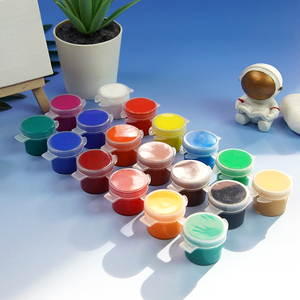 Ensemble <span class=keywords><strong>de</strong></span> peinture <span class=keywords><strong>gouache</strong></span> 18 couleurs <span class=keywords><strong>avec</strong></span> pinceau, parfait pour les enfants, peinture artistique non toxique pour les loisirs créatifs, fournitures scolaires, vente en gros - Product Image 1