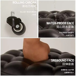 Shou Shang Rolling <b>Stool</b> With Wheels Round Seat Modern Design Multi Purpose Bathroom Furniture - Product Image 2