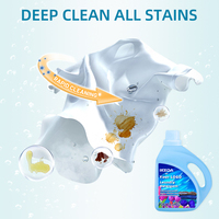 IKEDA HDPE 2l detergente para ropa botella de plástico detergente efervescente para ropa en tabletas brazo y martillo detergente para ropa