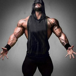 <span class=keywords><strong>Chaleco</strong></span> Deportivo de Gimnasio para <span class=keywords><strong>Hombre</strong></span>, Cómodo, de Secado Rápido, Transpirable, <span class=keywords><strong>con</strong></span> <span class=keywords><strong>Capucha</strong></span>, Tejido de Punto, para Uso Casual, Venta al Por Mayor - Product Image 6