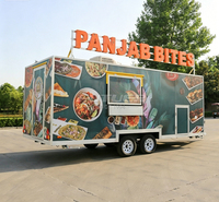 Remorque de restauration entièrement équipée, camion de cuisine mobile USA, chariot à pizza, chariot à hot-dogs, caravane à kebab, cuisine mobile