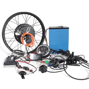 大功率Qs电机72v8000w套件Ebike转换套件轮毂电机3.5T 5t高扭矩离子大容量电动自行车电池