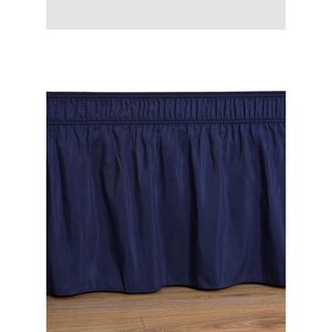 กระโปรงคลุมเตียงแบบยืดหยุ่น ป้องกันฝุ่น ขนาด 18 นิ้ว สีน้ำเงินกรมท่า ผ้าฝ้าย 100% คุณภาพระดับโรงแรม - Product Image 3
