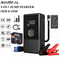 Sharmeal OEM&ODM Démarreur de Batterie de Voiture 12V, Batterie Externe Portable avec Pompe à Air