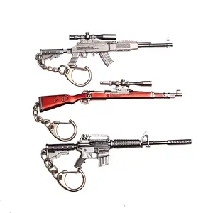 Hot Mini Metall Gummiband Hand pistolen Valorant Schmetterling Messer Schlüssel bund Zubehör