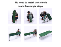Lit de camping pliable portable, facile à transporter, pour la randonnée, le pique-nique, le voyage, durable, avec sac de transport, vente en gros par le fabricant