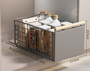 Étagère de <span class=keywords><strong>rangement</strong></span> pour évier de <span class=keywords><strong>cuisine</strong></span> en acier inoxydable, pliable, extractible, sans installation, tiroir de <span class=keywords><strong>rangement</strong></span> pour vaisselle - Product Image 2