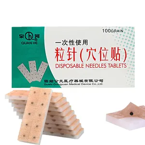 Vaccaria biji (Wangbuliu) stiker Auricular stimulasi tekanan Acupoint 100 buah - Product Image 1