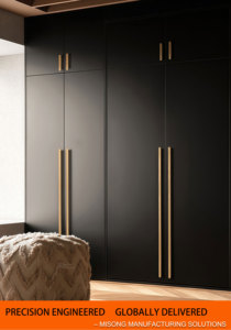 New Luxury Solid Brass Cabinet Handles Furniture Hardware for Kitchen Cabinets and Wardrobes Alloy <strong>Door</strong> Handle Drawer Pulls - Product Image 6