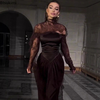Nouvelle Robe Abaya Femme Musulmane pour Fête de l'Aïd, Robes en Dentelle, Jalabiya Islamique, Vestidos Arabes, Longue Robe, Ramadan, Maroc, Dubaï, Abayas, Caftan