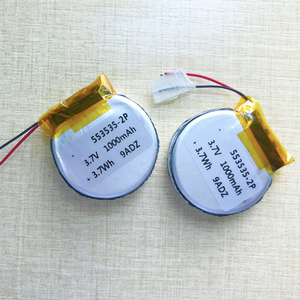 Batería de Estado Sólido de Polímero Redonda de Forma Especial 553535-2P 3.7V 1000mAh para Juguetes, 500 Ciclos - Product Image 4
