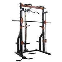 Cage de musculation multifonctionnelle avec rack à squats et machine Smith pour l'entraînement en salle de sport