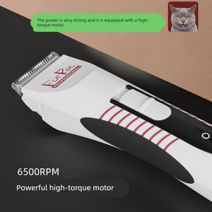 L2 Petite tondeuse électrique en plastique à piles Tondeuse à cheveux pour chien Outil de coupe de cheveux pour chiens <span class=keywords><strong>Teddy</strong></span> Bichon Chats - Product Image 4