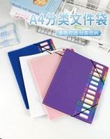 Classeur extensible à onglet arc-en-ciel-24 poches, organisateur durable en format lettre A4, séparateurs en plastique résistant à l'eau