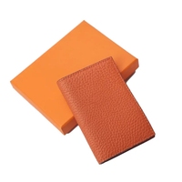 Dompet kartu stok grosir dompet saku kulit sapi penuh grain untuk kartu kredit