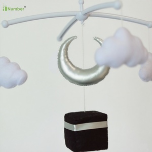 Jouets islamiques en feutre unique unisexe cloche de <span class=keywords><strong>lit</strong></span> Makkah Quran <span class=keywords><strong>mobile</strong></span> <span class=keywords><strong>pour</strong></span> bébé <span class=keywords><strong>pour</strong></span> berceau avec étoile de lune argentée - Product Image 4