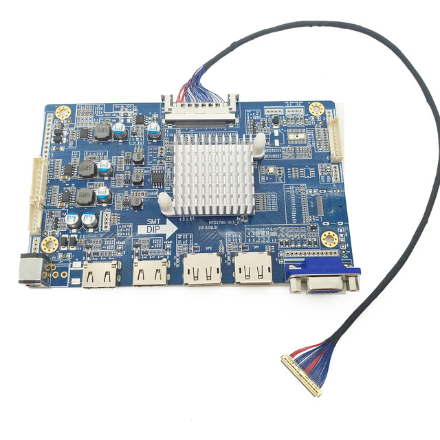 RTD2795 4096x2160 3840x2160 5K 4K -eDP V-by-One Controller Board Compatible with 2560x1440 120Hz B173QTN01.0