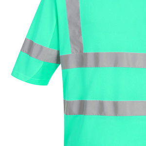 Chemise de sécurité haute visibilité pour les travailleurs routiers, certifiée ANSI/ISEA 107 Classe 2/3, bande réfléchissante, tissu respirant 100% polyester - Product Image 2