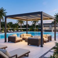 Les systèmes de pergola bioclimatiques utilisent des lames en aluminium modulaires pour l'installation de grands projets.
