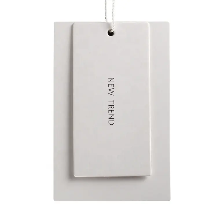 Luxus papier Hangtag für Kleidung mit Ihrem eigenen Logo Swing Ticket für Schmuck