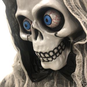 Accessoires d'Halloween pour fête à thème maison hantée, animatroniques grandeur nature, yeux lumineux, grim reapers, fantôme suspendu - Product Image 4