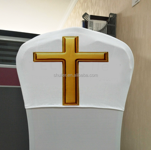 Custom <strong>Chair</strong> Back <strong>Cover</strong> Traditional Ethiopia Cross logo <strong>Half</strong> <strong>Chair</strong> <strong>Cover</strong> for Church and Wedding - Product Image 1