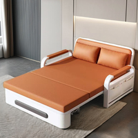 Sofá Cama Plegable de Doble Uso Nuevo para Balcón y Sala de Estar Multifuncional Pequeño para el Hogar con Tela Tecnológica y Estructura de Metal