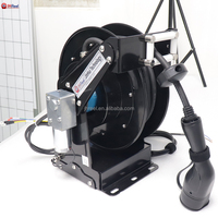 Enrouleur de câble de chargeur de VE motorisé en aluminium télécommandé rétractable 3-10m Type 1 J1772 pour station industrielle, domestique et commerciale