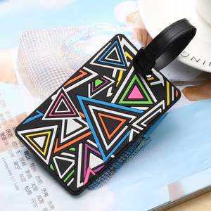 K1435 Geometric <b>Luggage</b> Tags Suitcase Addres Holder Baggage Bag Tag Silicone Pvc Soft <b>Label</b> Travel ID <b>Luggage</b> Tag - Product Image 5