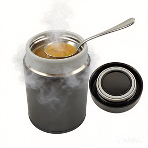 Termo de Acero Inoxidable de 350 ml, Recipiente para Alimentos con Aislamiento al Vacío, Termo para Sopa de Boca Ancha, Lonchera Escolar para Niños, Frasco Portátil para Calentar Alimentos - Product Image 1