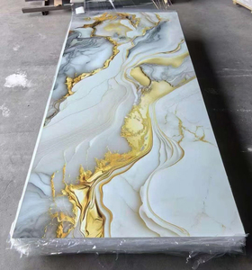 Cao bóng Tường Nội Thất Bảng điều khiển trang trí <span class=keywords><strong>UV</strong></span> lớp phủ đa màu 1220x2440mm 3mm Độ dày <span class=keywords><strong>UV</strong></span> ban PVC tấm đá cẩm thạch - Product Image 5