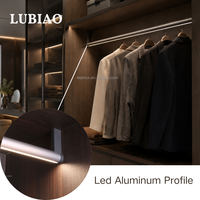 Profilé en aluminium extrudé pour éclairage LED, idéal pour le revêtement de placards, bordure de miroir, applique murale souple, rail rond, garantie 3 ans, écologique YB4001-33