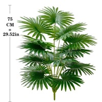 Plante Artificielle de Palmier à 24 Feuilles, Faux Palmes en Plastique pour Décoration d'Hôtel, Maison, Bureau et Mariage