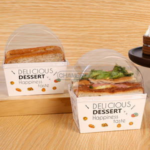 Tùy chỉnh bánh sandwich Posh để đi hộp nhà hàng giấy kraft thực phẩm bánh hộp Snack hộp - Product Image 5