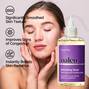 Oalen Private Label Facial Exfoliating Toner Daily Brightening Treatment Reduces Uneven <strong>Marks</strong> for Nice Skin Tone - Product Image 5